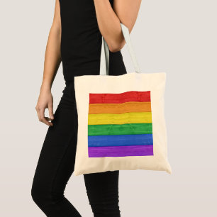 SlipperyJoe's klassischer Regenbogen-Tastsinn hand Tragetasche