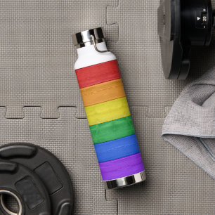 SlipperyJoe's klassischer Regenbogen-Tastsinn hand Trinkflasche