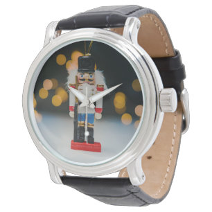 SlipperyJoes klassischer Weihnachts-Nussknacker-Sc Armbanduhr