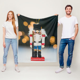 SlipperyJoes klassischer Weihnachts-Nussknacker-Sc Fleecedecke