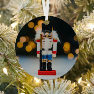 SlipperyJoes klassischer Weihnachts-Nussknacker-Sc Ornament Aus Metall