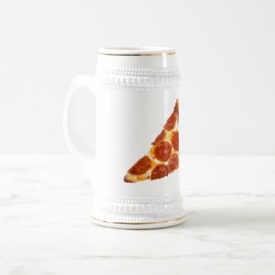 SlipperyJoe's klassisches Pepperoni-Pizza-Stück ge Bierglas