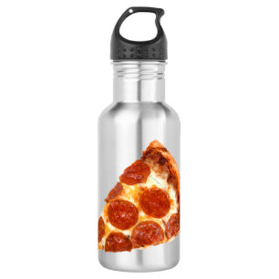 SlipperyJoe's klassisches Pepperoni-Pizza-Stück ge Edelstahlflasche