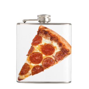 SlipperyJoe's klassisches Pepperoni-Pizza-Stück ge Flachmann