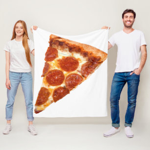 SlipperyJoe's klassisches Pepperoni-Pizza-Stück ge Fleecedecke