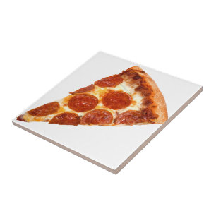 SlipperyJoe's klassisches Pepperoni-Pizza-Stück ge Fliese