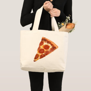 SlipperyJoe's klassisches Pepperoni-Pizza-Stück ge Jumbo Stoffbeutel