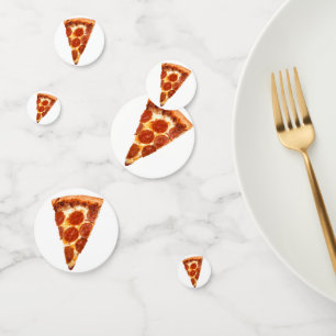 SlipperyJoe's klassisches Pepperoni-Pizza-Stück ge Konfetti