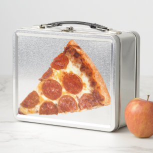 SlipperyJoe's klassisches Pepperoni-Pizza-Stück ge Metall Brotdose