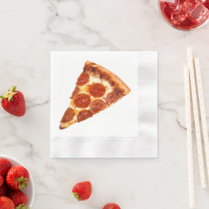 SlipperyJoe's klassisches Pepperoni-Pizza-Stück ge Serviette