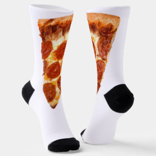 SlipperyJoe's klassisches Pepperoni-Pizza-Stück ge Socken