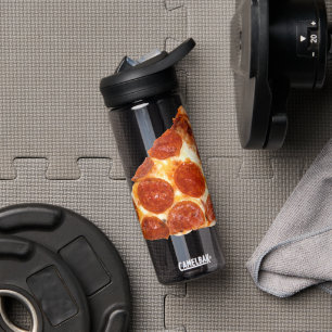 SlipperyJoe's klassisches Pepperoni-Pizza-Stück ge Trinkflasche