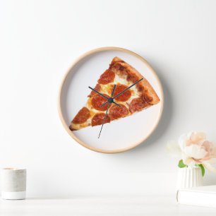 SlipperyJoe's klassisches Pepperoni-Pizza-Stück ge Uhr