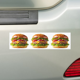 SlipperyJoe's köstlich gestapelte Hamburger-Thic Autoaufkleber