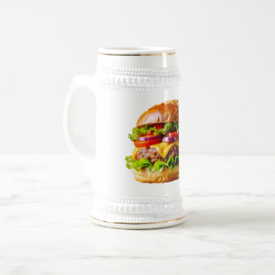 SlipperyJoe's köstlich gestapelte Hamburger-Thic Bierglas