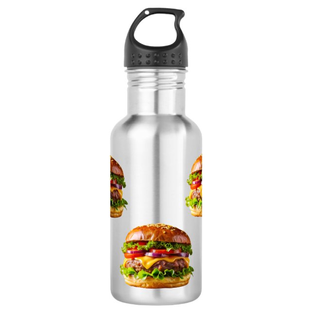 SlipperyJoe's köstlich gestapelte Hamburger-Thic Edelstahlflasche (Vorderseite)