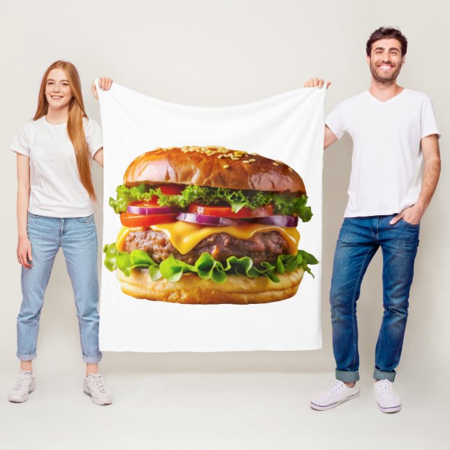 SlipperyJoe's köstlich gestapelte Hamburger-Thic Fleecedecke (Beispiel)