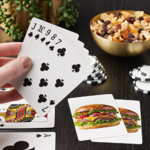 SlipperyJoe's köstlich gestapelte Hamburger-Thic Spielkarten