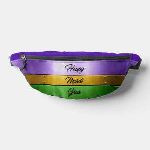 SlipperyJoe's kühnes Mardi Gras-Thema lila gold gr Bauchtasche