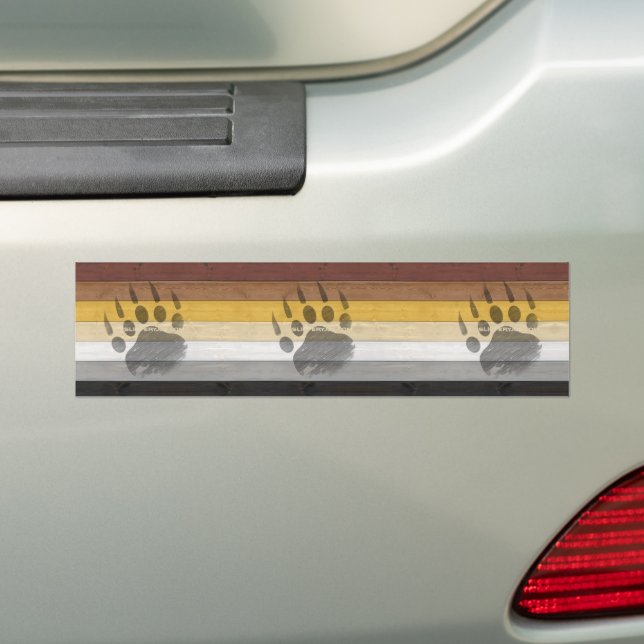 SlipperyJoe's künstlerische Bären Wood Gay Geschen Autoaufkleber (Auf Auto)