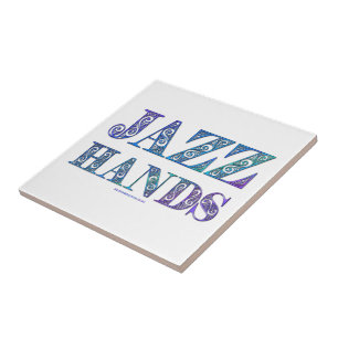 SlipperyJoe's künstlerische Jazz Hands lebendige F Fliese
