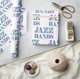 SlipperyJoe's künstlerische Jazz Hands lebendige F Geschenkpapier