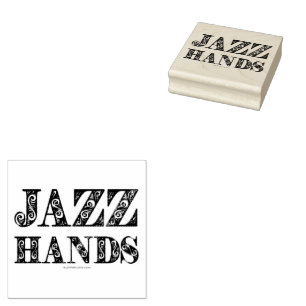 SlipperyJoe's künstlerische Jazz Hands lebendige F Gummistempel