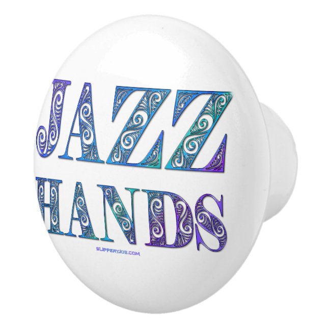 SlipperyJoe's künstlerische Jazz Hands lebendige F Keramikknauf (Rechts)