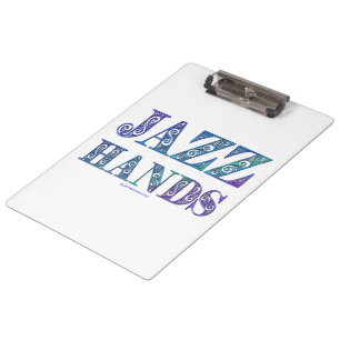 SlipperyJoe's künstlerische Jazz Hands lebendige F Klemmbrett