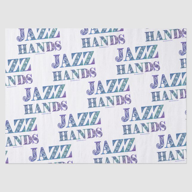 SlipperyJoe's künstlerische Jazz Hands lebendige F Seidenpapier (Vorderseite)