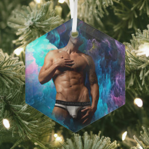 SlipperyJoe's künstlerische Männerunterwäsche Beul Ornament Aus Glas