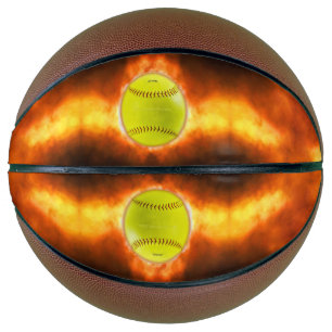 SlipperyJoe's künstlerische Softball in Flammen sc Basketball