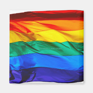 SlipperyJoe's künstlerische Wave Gay Pride Flag Ge Magnet