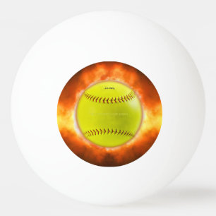 SlipperyJoe's künstlerischer Softball auf Feuer-Sc Tischtennisball
