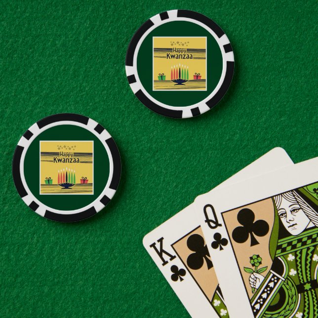 SlipperyJoe's Kwanzaa warm celebratory tone tradit Pokerchips (Pokertisch (doppelt))