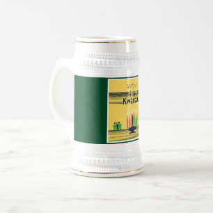 SlipperyJoe's Kwanzaa warme feierliche Tontraditio Bierglas