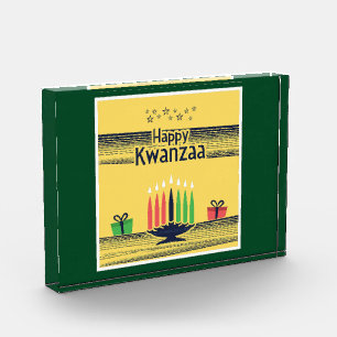 SlipperyJoe's Kwanzaa warme feierliche Tontraditio Fotoblock