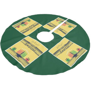 SlipperyJoe's Kwanzaa warme feierliche Tontraditio Polyester Weihnachtsbaumdecke