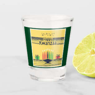 SlipperyJoe's Kwanzaa warme feierliche Tontraditio Schnapsglas