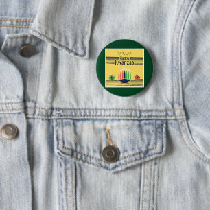SlipperyJoe's Kwanzaa warme festliche Tontradition Button