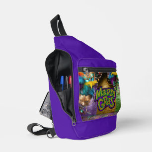 SlipperyJoe's lebendige Mardi Gras-Grafik-Klassike Crossbody Bag