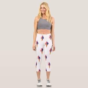 SlipperyJoe's lebendige Speisekarte mit Eis Capri Leggings
