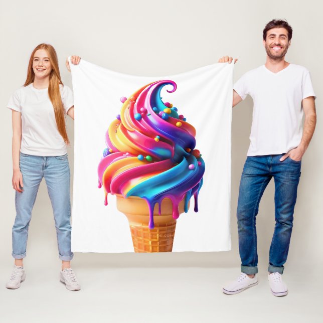 SlipperyJoe's lebendige Speisekarte mit Eis Fleecedecke (Beispiel)