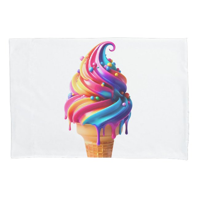 SlipperyJoe's lebendige Speisekarte mit Eis Kissenbezug (Vorderseite)