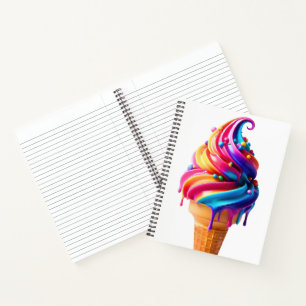 SlipperyJoe's lebendige Speisekarte mit Eis Notizbuch