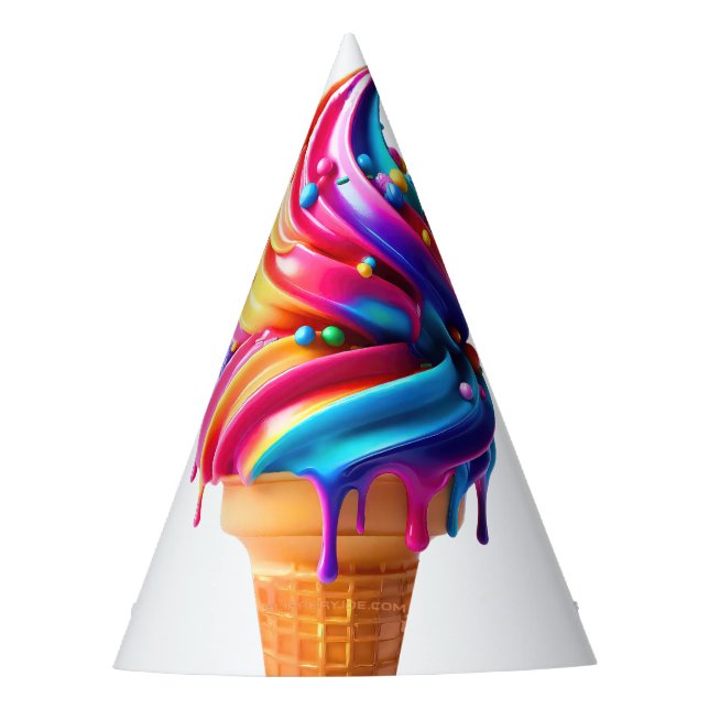 SlipperyJoe's lebendige Speisekarte mit Eis Partyhütchen (Vorderseite)
