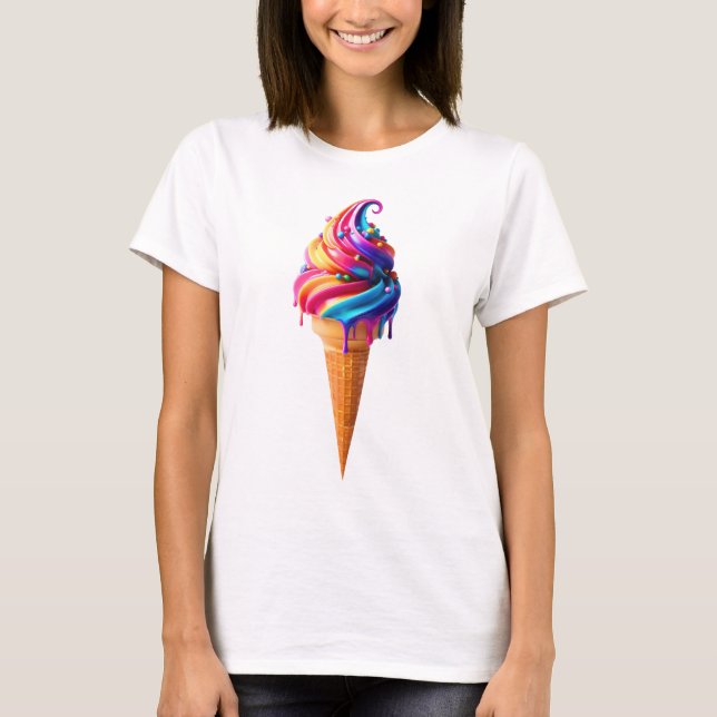 SlipperyJoe's lebendige Speisekarte mit Eis T-Shirt (Vorderseite)