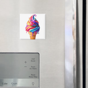 SlipperyJoe's lebhafter Eiscremekegel, ein Klassik Magnet