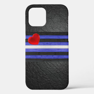 SlipperyJoe's Leder-Stolzflagge schwarz königsblau Case-Mate iPhone Hülle