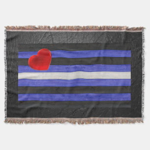 SlipperyJoe's Leder-Stolzflagge schwarz königsblau Decke